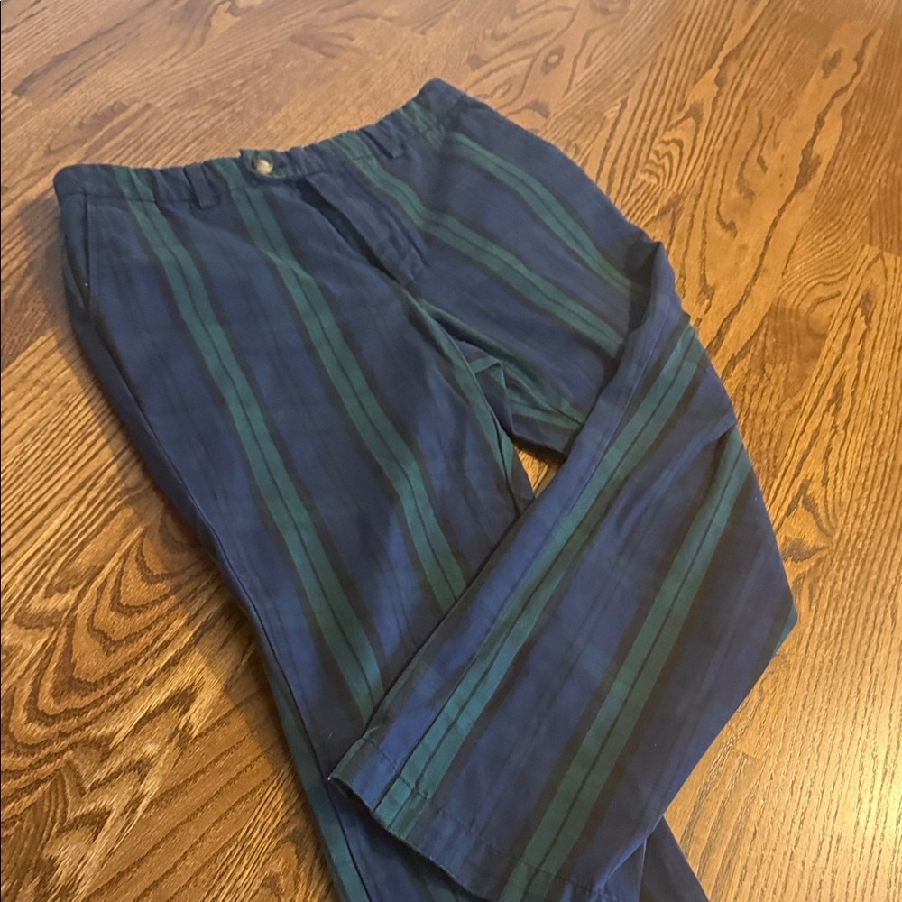 Vineyard Vines Men's Blue and Green Striped Chinos Blackwatch Plaid - Picture 7 of 15